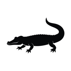 Fototapeta premium Alligator Clean Vector Silhouette Design