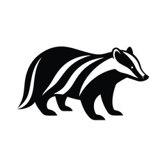 Obraz premium Badger Bold Strong Vector Silhouette