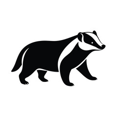 Obraz premium Badger Walking Left Vector Graphic