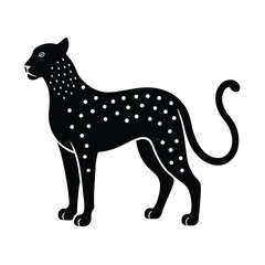 Fototapeta premium Cheetah Sleek Minimalist Vector Silhouette