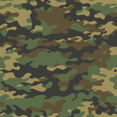 Fototapeta premium camouflage modern seamless pattern, military texture for print, vector illustration