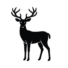 Fototapeta premium Deer With Antlers Vector Graphic