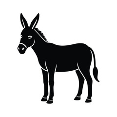 Donkey Standing Tall Vector Graphic