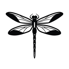 Dragonfly Side View Vector Graphic