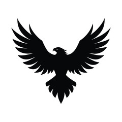 Eagle Bold Soaring Vector Silhouette