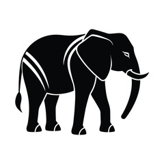 Obraz premium Elephant Bold Vector Silhouette Design