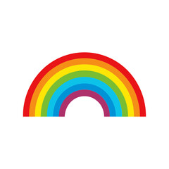 colorful rainbow shining isolated vector art