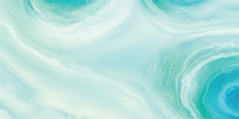 Tranquil watercolor sea texture featuring light blue and green hues. Hand-painted abstract art perfect for backgrounds, invitations, and creative projects.
