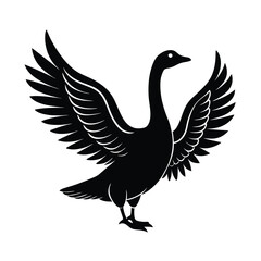 Obraz premium Goose Wings Extended Vector Art