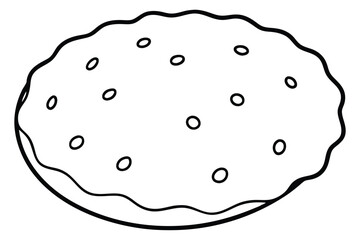 cookie outline drawing, cookie line art vector 