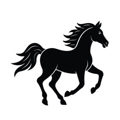 Fototapeta premium Horse Galloping Left Vector Graphic