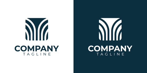 vector modern geometric logo premium template