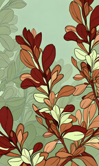 seamless pattern with leaves