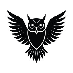 Obraz premium Owl Wings Spread Vector Art