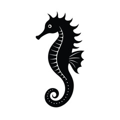 Obraz premium Seahorse Floating Gently Vector Graphic