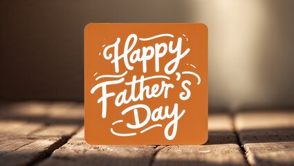 Plakat Happy father's day decoration on wooden background