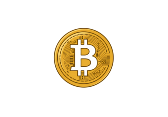 Bitcoin: Digital Currency Icon - Cryptocurrency Symbol