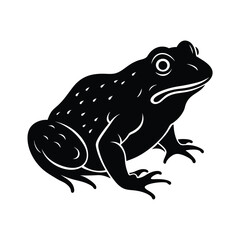 Naklejka premium Toad Crouched Still Vector Graphic
