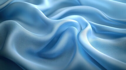 Fototapeta premium Light blue silk fabric folds