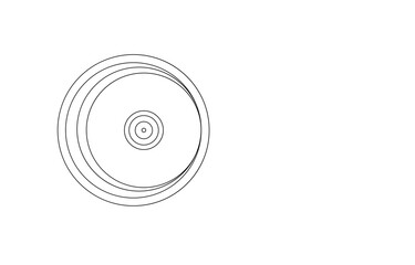 wheel Continuous single line drawing