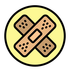 Bandage Vector Filled Icon Design