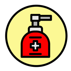 Hand Sanitizer Bottle Vector Filled Icon Design