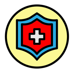 Immunity Shield Vector Filled Icon Design