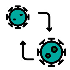 Mutated Virus Vector Filled Icon Design