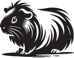 Cute Guinea Pig Vector Illustration with Clean Lines and Playful Design Elements