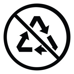 No Recycling Vector Icon