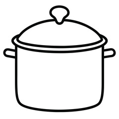  Cooking Pot Vector Icon (Line Style)