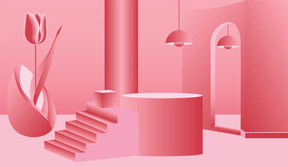 Modern 3d podium display with greenery for trendy product highlight templates
perfect for ads, banners, posters, and brand visuals with a fresh, creative twist