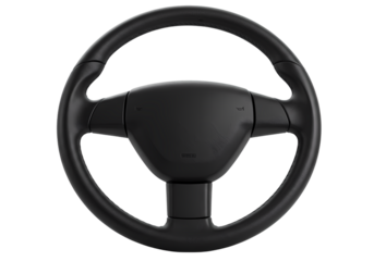 Black Leather Car Steering Wheel: Automotive Parts, Vehicle Interior, Driving Accessories