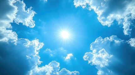 Sunny sky with clouds