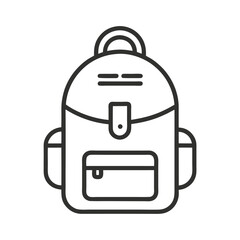 Backpack Vector Icon (Line Style)