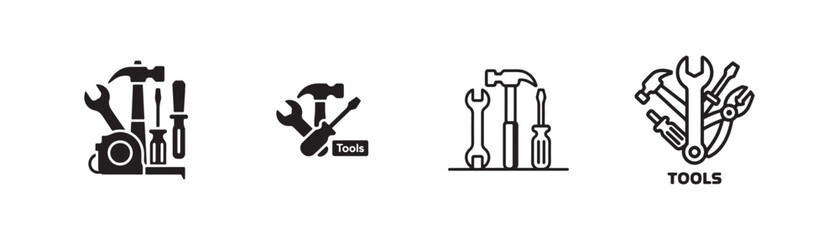 Collection of Various Tools in Different Styles