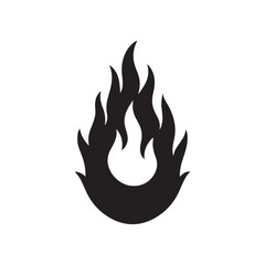 a vector illustration of a fire flame icon on white background.eps