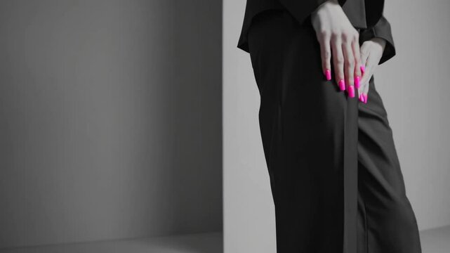 Mode costume ongles roses