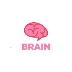 Brain logo design template. Trendy style, vector eps 10