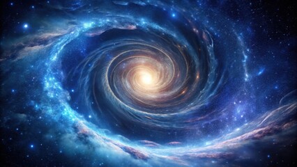 A swirling vortex of dark matter absorbs nearby starlight in the depths of space