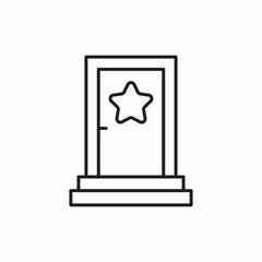 door star icon sign vector
