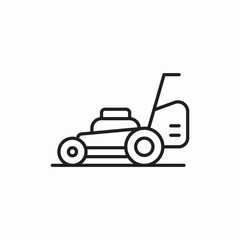lawnmower grass icon sign vector