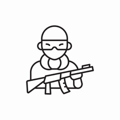 person weapon icon sign vector
