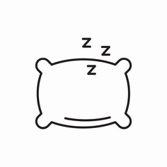 sleep pillow icon sign vector