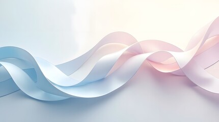 Naklejka premium Abstract blue wave design with smooth, flowing lines of light creates a futuristic wallpaper pattern