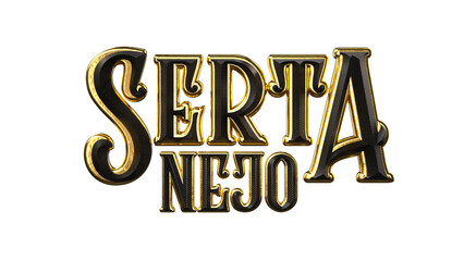 Letras em 3D Gold Sertanejo