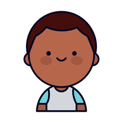 Fototapeta premium Charming Kawaii Style Male Avatar Icon