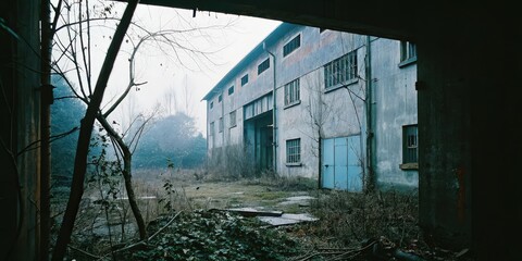 Abandoned Building Exterior View