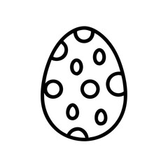 Spotted easter egg icon on transparent background for web and graphic design