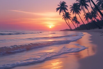 Idyllic beach scene